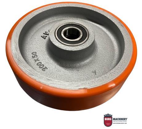Loopwiel PU 200x50 lager as 25mm